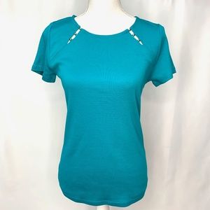 Rafaella Studio Teal Top Size Small